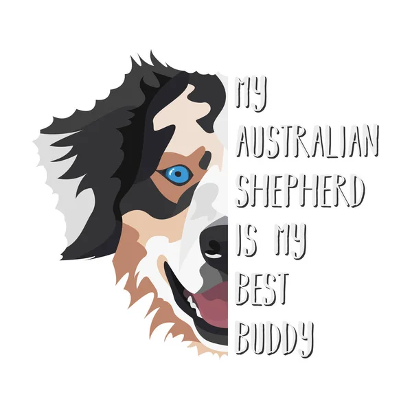 Illustratie Australische herder — Stockvector