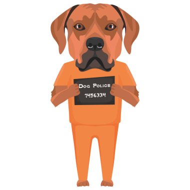Mugshot hapishane giysi köpek Rhodesian Ridgeback