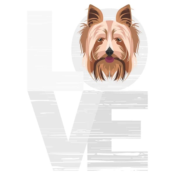 Liebe yorkshire terrier — Stockvektor
