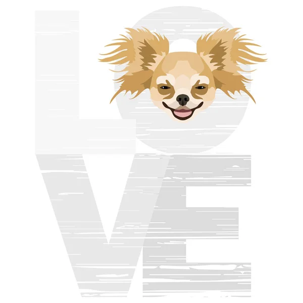 Liefde Chihuahua — Stockvector