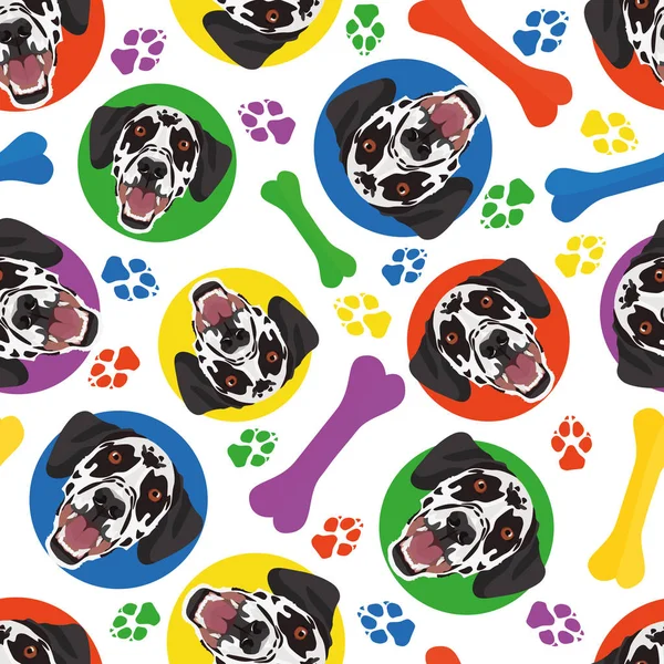 Colorful and playful Dalmatians — Stock Vector