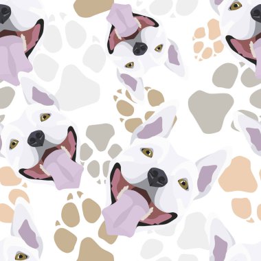 Desen Köpek Paws Boğa Terrier