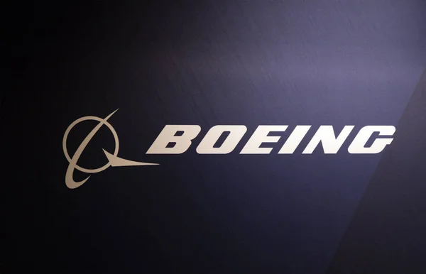 Amsterdam Nederländerna November 2018 Boeing Bokstäver Vägg Utställningen Står Amsterdam Stockbild