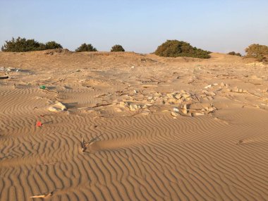 güzel kumlu plajı ile pitoresk yer fotoğrafı 