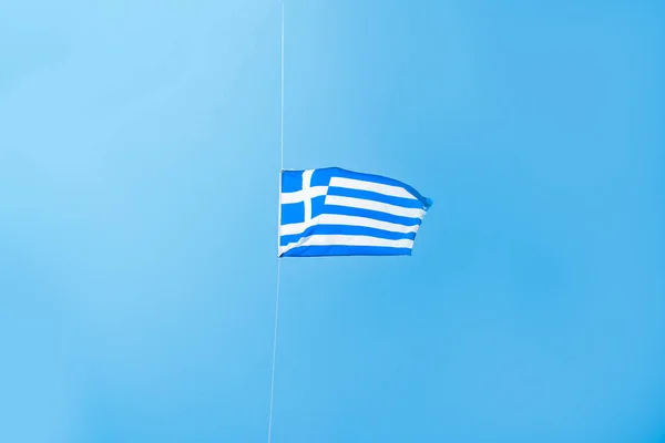 Ελληνική σημαία για το κατάρτι — Φωτογραφία Αρχείου