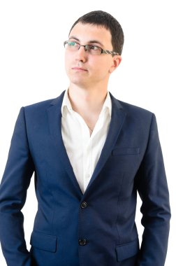 Gülümseyen yakışıklı bir iş adamının portresi