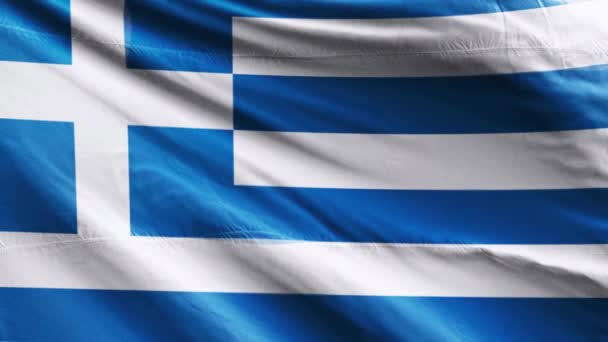 背景上的希腊国旗特写图 — 图库视频影像