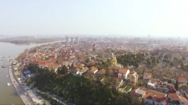Gardos Kulesi ve Tuna Nehri, Belgrad, Zemun havadan görünümü