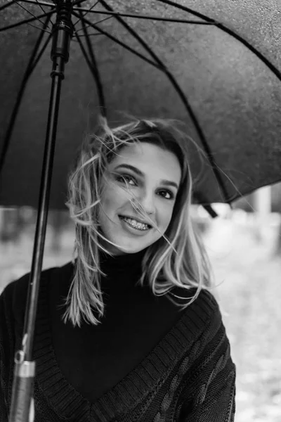 Stylish Woman Umbrella — Stock Photo, Image