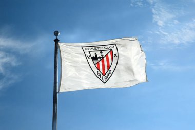 İspanya-Kasım 20, 2018 - Athletic Bilbao futbol takım bayrak direği
