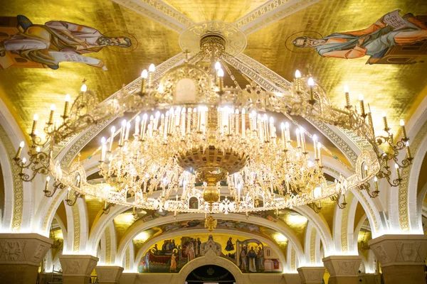 Belgrado Sérvia Dezembro 2018 Cripta Subterrânea Igreja Ortodoxa Santa Sava — Fotografia de Stock