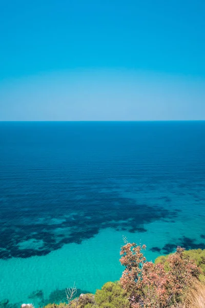 Гладка Бірюзова Морська Вода Пляжу Порто Катсікі Лефкада Греція Іонічні Стокове Фото