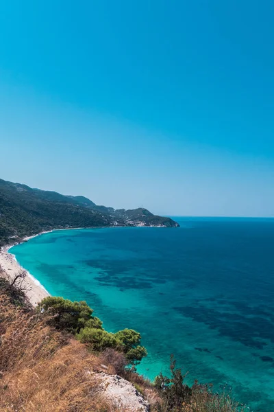 Observatør Udsigt Porto Katsiki Strand Lefkada Grækenland Ioniske Øer Stock-billede