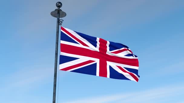 Bandiera Del Regno Unito Sull Albero — Video Stock