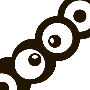 Siyah ve beyaz elips