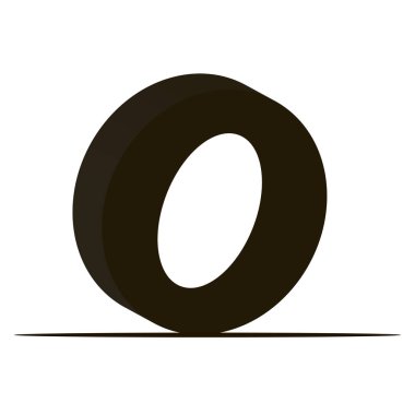 Beyaz bir arka plan üzerinde hacimsel mektup