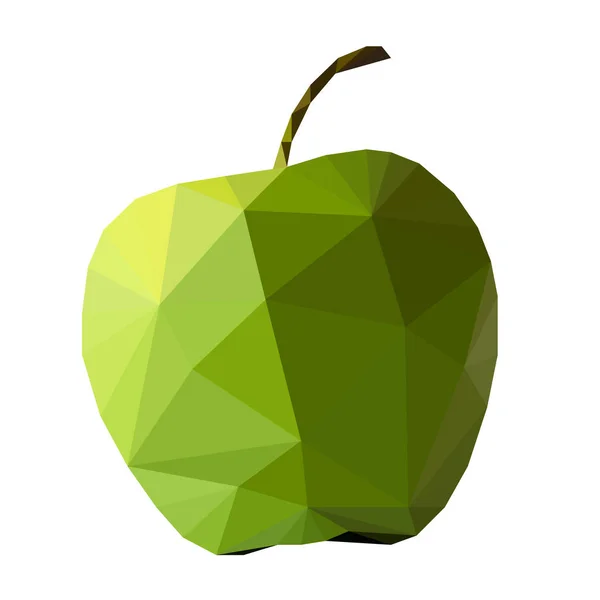 Grüner Apfel Auf Weißem Hintergrund — Stockvektor