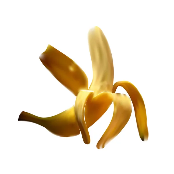 Hámozott Banán Ízű Fehér — Stock Vector