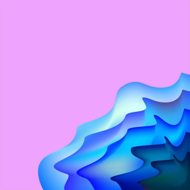 Soyut Mavi kağıt ve pembe kapak