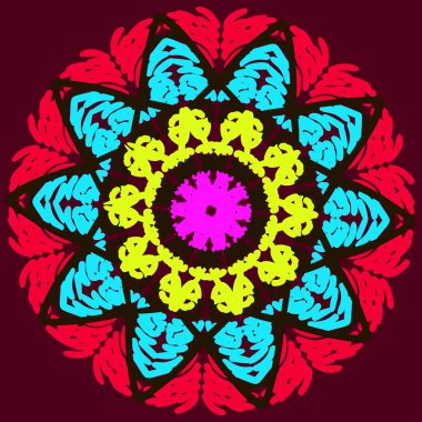 Kırmızı arka plan üzerinde modern süs