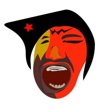 Şapka ve yıldız karakter