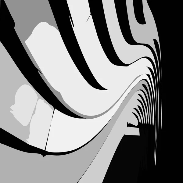 Lignes Blanches Grises Sur Fond Noir — Image vectorielle