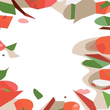 Soyut şekillerden çerçeve çizimi.