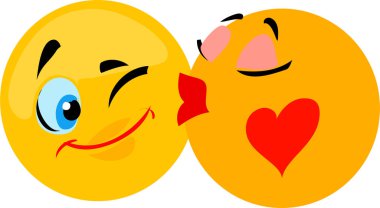 Öpüşme simgelerinin vektör tasarımı