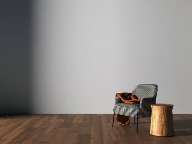 İç yemek masası. 3B işleme