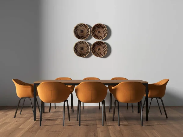 Meja makan di pedalaman. Perender 3D — Stok Foto
