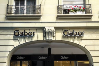 Bern, İsviçre, 2 Temmuz 2019 - Gabor Shoes AG, merkezi Rosenheim 'da bulunan bir ayakkabı üreticisi. Şirketin sahibi aile..
