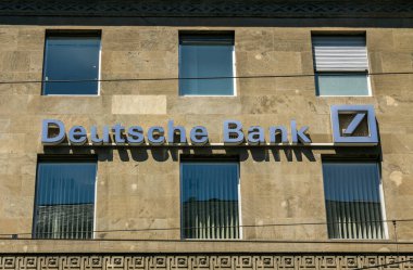 Karlsruhe, Germany - July 4, 2019: DEUTSCHE Bank in Karlsruhe Germany.Deutsche Bank AG is a German global banking and financial services company with its headquarters in Frankfurt