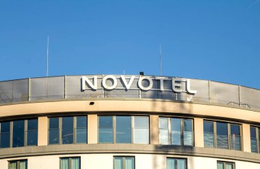 Nurnberg, Germany, Aug 11,2019: Novotel is a hotel brand within the AccorHotels group.Novotel opened its first hotel in 1967 in Lille Lesquin, France