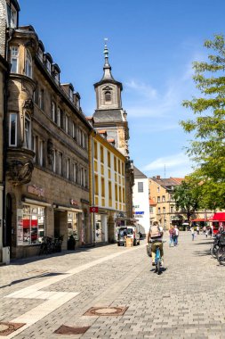 BAYREUTH, GERMANY - 10 Temmuz 2019: Bavyera Kasabası Bayreuth, Bayreuth (eski kasaba)