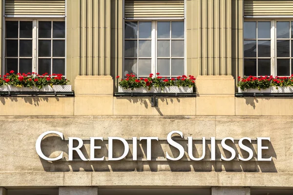 Bern Switzerland Credit Suisse One Leading Global Financial Services Company — ストック写真