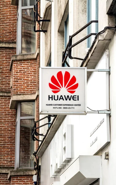 Brussels Belgium July 2019 Huawei Sign Huawei Chinese Multinational Company — ストック写真