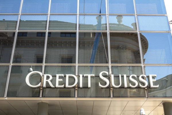 Bern Switzerland July 2019 Credit Suisse One Leading Global Financial — Stock Photo, Image