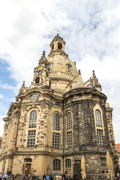 Gezicht Dresden Frauenkirche Evangelisch Lutherse Kerk Van Saksen Dresden Duitsland — Stockfoto