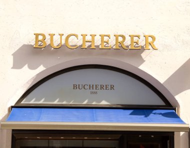 Münih, Almanya: Bucherer mağazası, Münih, Almanya 'da lüks saat dükkanı