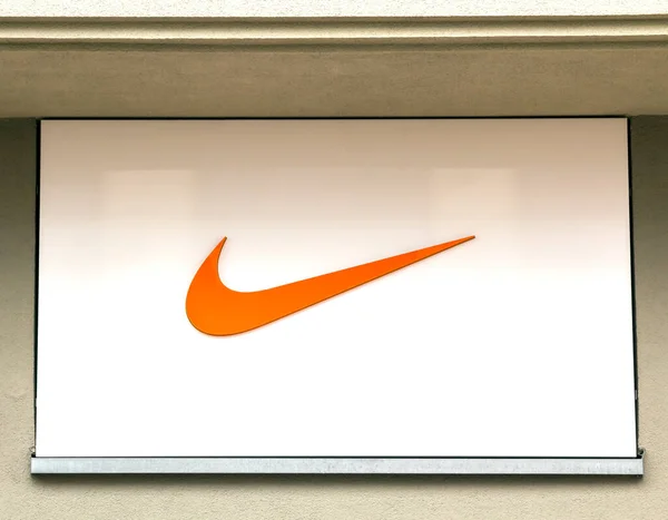 Ingolstadt Nike Logo Sign August 2017 Germany Nike Inc Είναι — Φωτογραφία Αρχείου