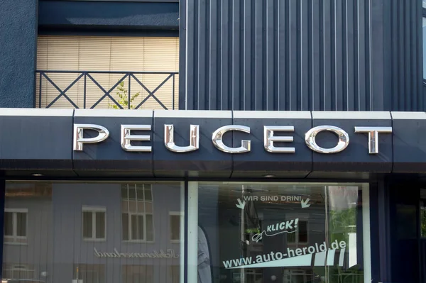Nurnberg Německo Peugeot Shop Peugeot Francouzský Výrobce Automobilů — Stock fotografie