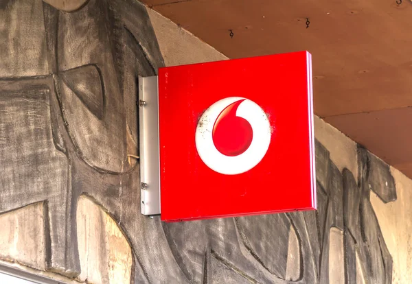 Furth Německo Logo Vodafone Vodafone Britská Nadnárodní Telekomunikační Společnost Jednou — Stock fotografie