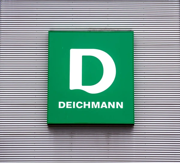 Schwabach Germania Logo Deichmann Sulla Parete Deichmann Importante Catena Tedesca — Foto Stock
