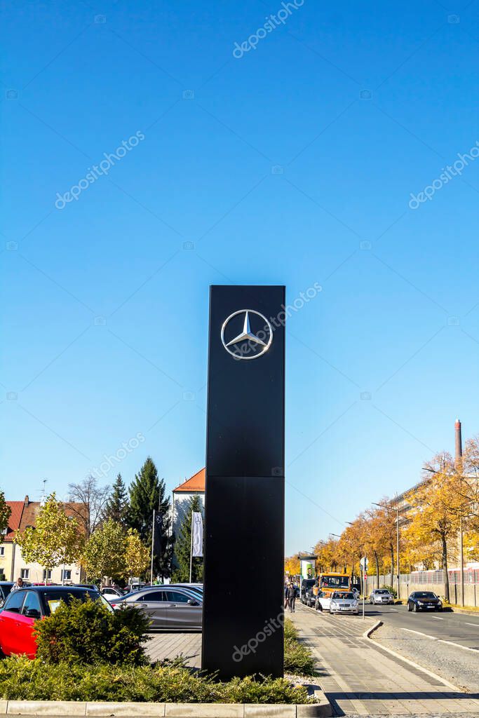 Nurnberg, GERMANY: Car dealer Mercedes-Benz. Mercedes-Benz is a German automobile manufacturer.