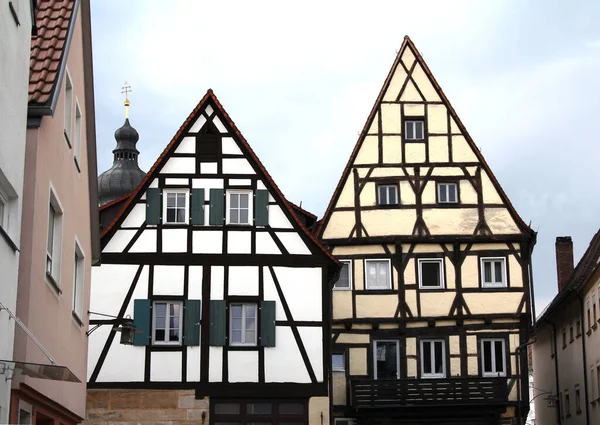 Casas Tradicionais Alemãs Cidade Velha Forchheim Baviera — Fotografia de Stock