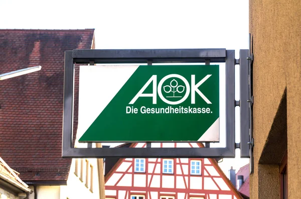 Altdorf Bei Nrnberg Alemania Logotipo Compañía Seguros Salud Pública Aok — Foto de Stock