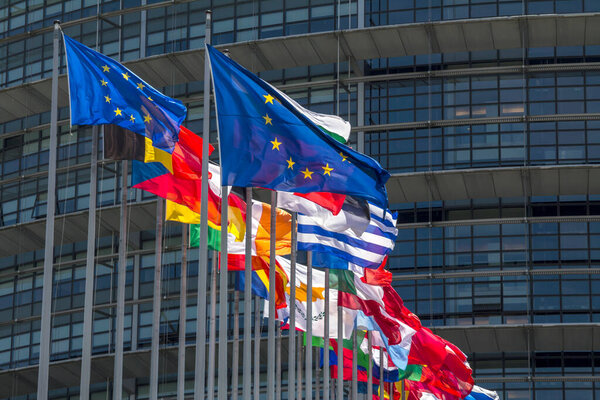 Strasbourg, France, July 3, 2019: European Parliament in Strasbourg, France