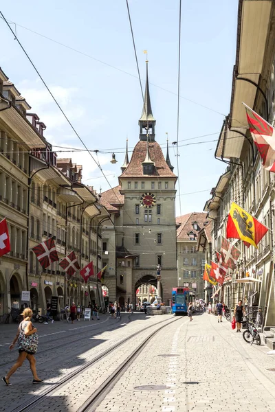 Bern Švýcarsko Pohled Staré Město Bern Unesco Světového Dědictví Populární — Stock fotografie
