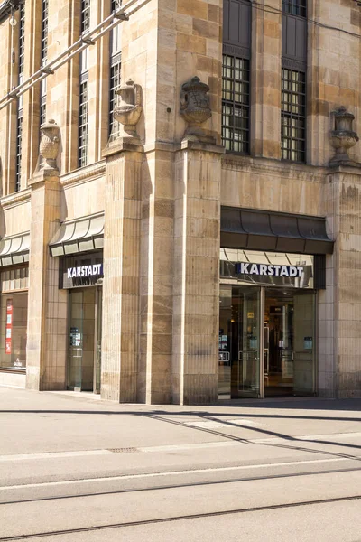 Karlsruhe Alemania Karstadt Store Logo Fundada 1881 Wismar Una Cadena — Foto de Stock
