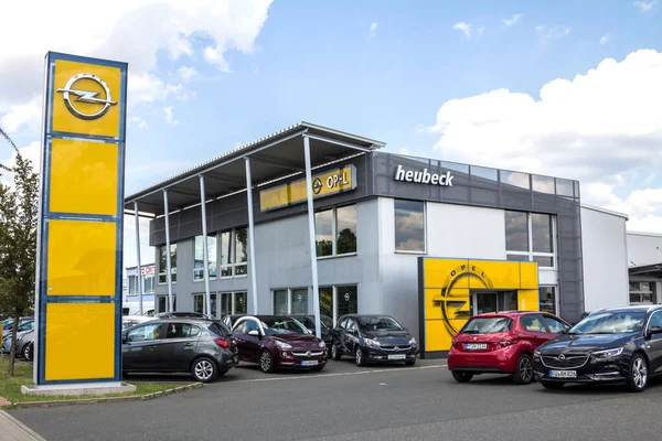 Furth Alemania Distribuidor Opel Opel Fabricante Automóviles Alemán Parte Del — Foto de Stock